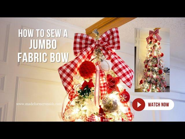 How to sew a jumbo fabric bow