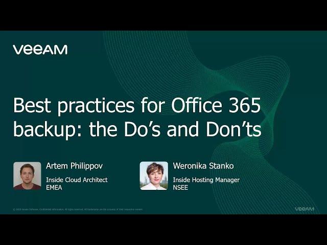 Best practices for Office 365 backup -The Do’s and Don’ts