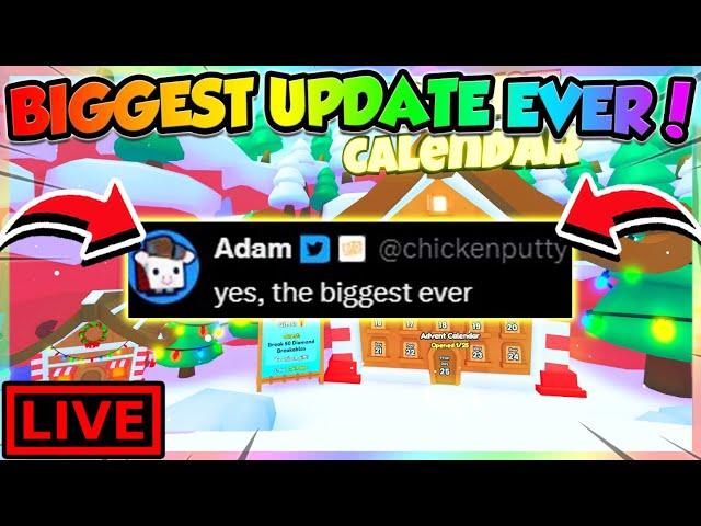 (LIVE)BIGGEST UPDATE OF ALL TIME in PET SIM. 99!! (Roblox)