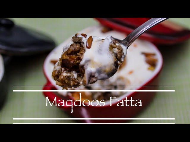 Makdous Fattet delicious recipe made with eggplant stay tuned احلى وصفة فتة المقدوس خليكم معنا