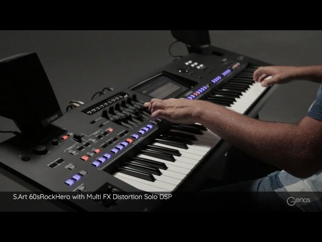 Multi FX Distortion Solo DSP and user interface used with S.Art 60sRockHero Guitar. Yamaha Genos