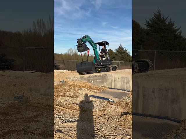 Why does Sunward sales manager test the excavator?