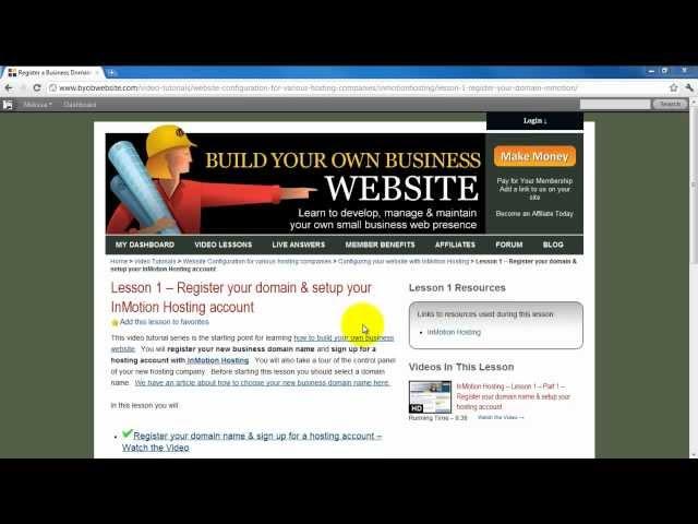 How to Setup a Hosting Account at InMotion Hosting Video Tutorial