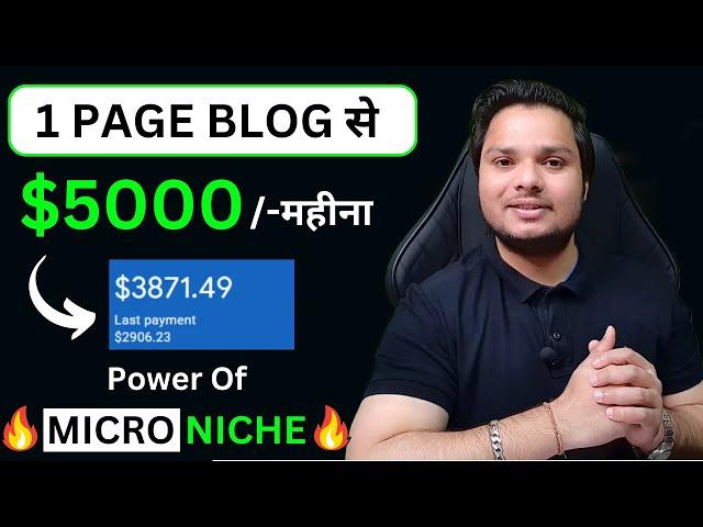 1 Page Micro Niche Blog = $5000 Per Month  #blogging