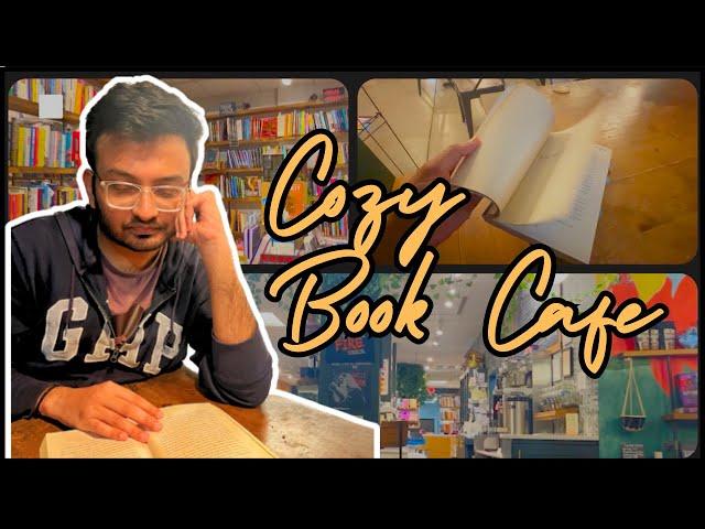 A day in a cozy book cafe in the US  VLOG