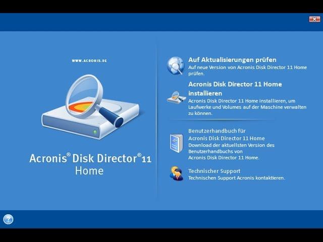 Работа с жестким диском Acronis disk director