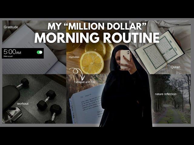 My 5AM "MILLION DOLLAR" Muslimah morning routine for focus and success in 2025