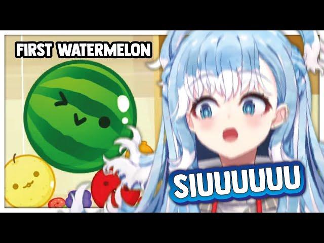 Kobo cant stop screaming after she got her first Watermelon !