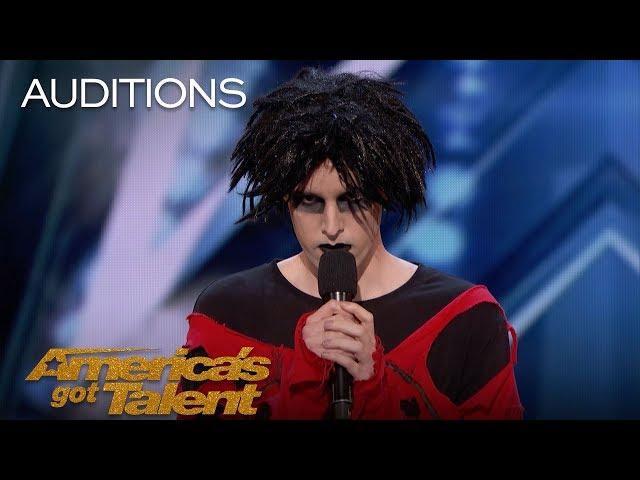 Oliver Graves: Gothic Comedian Slays Hilarious Set, Gets Emotional - America's Got Talent 2018