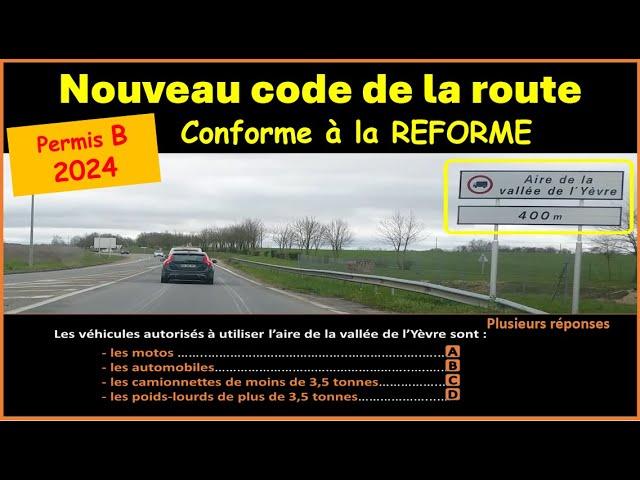 TEST Nouveau code de la route 2024-2025 conforme à la nouvelle réforme GRATUIT n°104