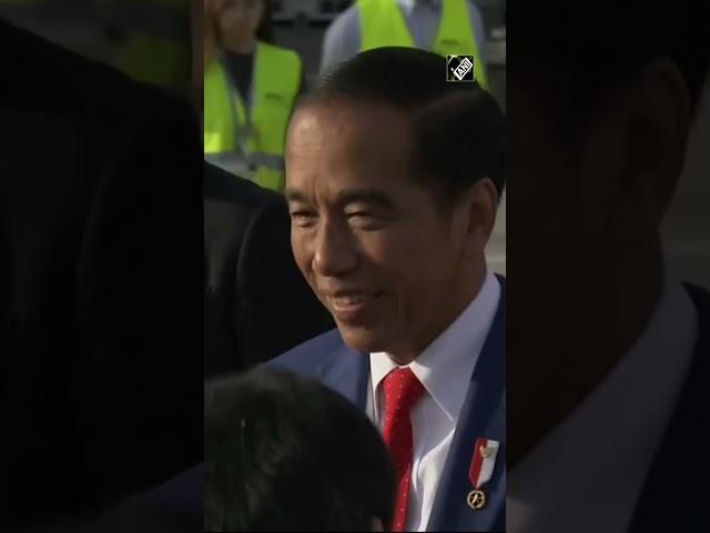 Indonesian President Joko Widodo arrives in Hiroshima for G7 Summit