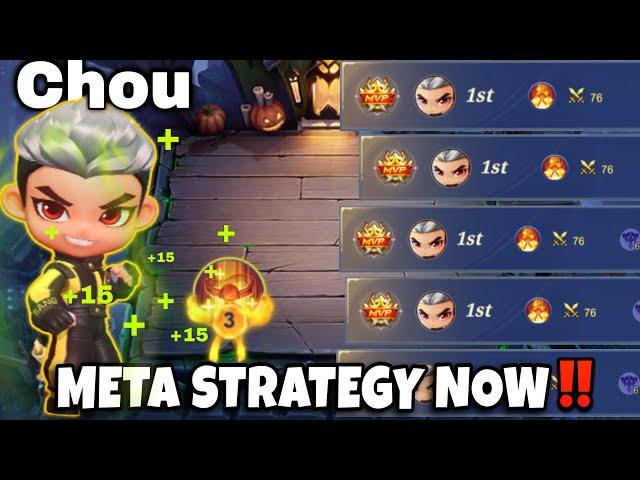 META COMMANDER CHOU 2, BEST WAY TO GRIND | TOP GLOBAL MAGIC CHESS STRATEGY COMBO‼️MLBB