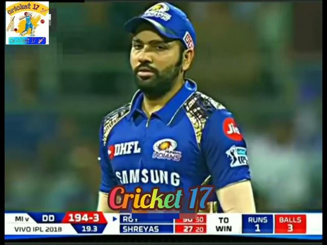 last over drama DC VS MI