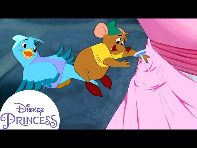 Gus Makes a Dress for Cinderella! | Disney Princess