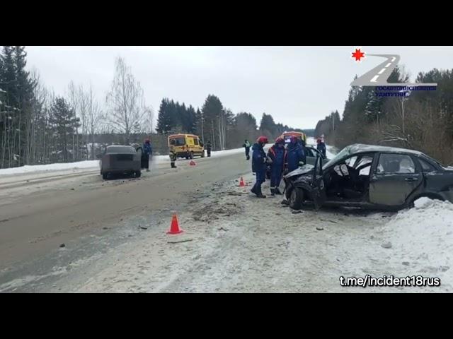 6.01.2025 ДТП на трассе Ижевск-Сарапул у д. Хаски. 1 погиб. Удмуртия.