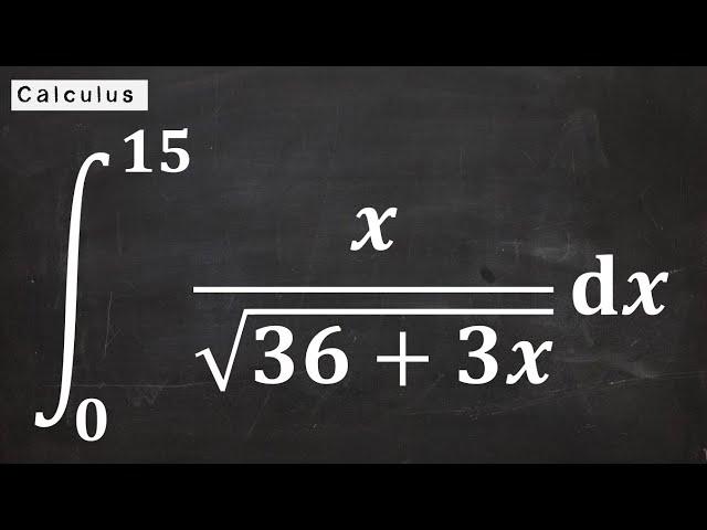 Definite Integral With U-Substitution