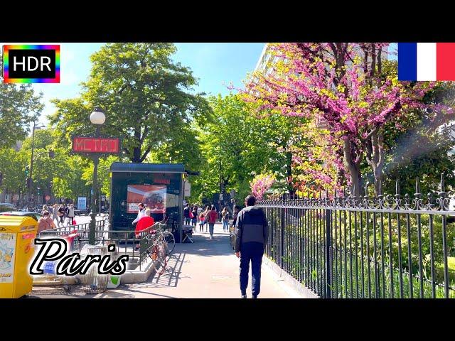 【HDR 4K】Paris Spring Walk - 16th arrondissement from Place du Trocadero (April, 2021)