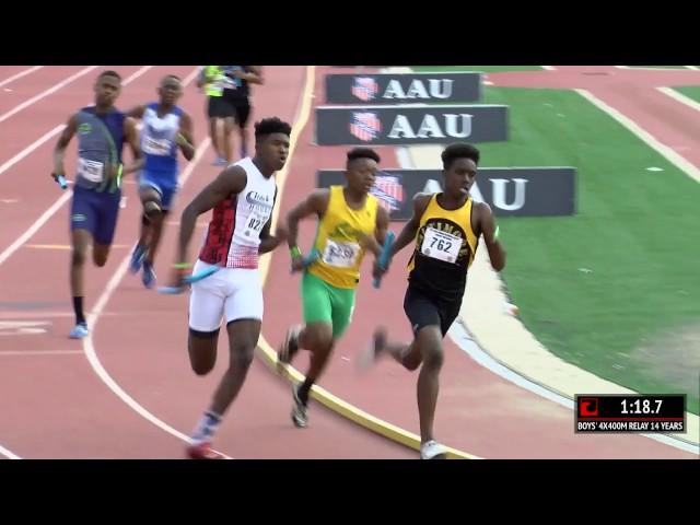 TH 13-14yr old Boy's 4x400m Relay  AAU Final