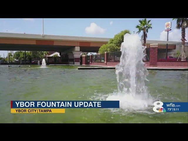 After further review;Tampa cleans up messy fountain