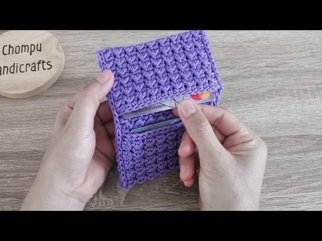 Crochet card holder - Easy and quick to make!! Step by step