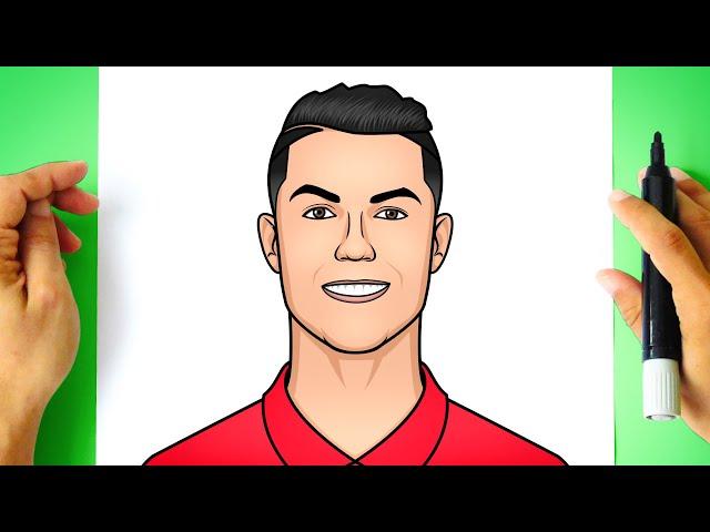 How to DRAW CRISTIANO RONALDO - DRAW CR7