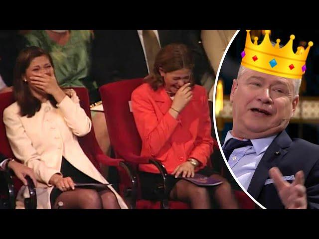 Så fick Robert Gustafsson prinsessorna att bryta ihop av skratt  | TV4 & TV4 Play