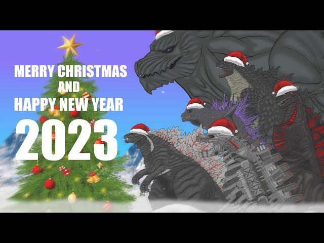 Merry Christmas and Happy New Year with Godzilla and Kaiju