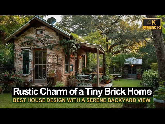 Step Back in Time: Discover the Rustic Charm of a Tiny Brick Home with a Serene Backyard View