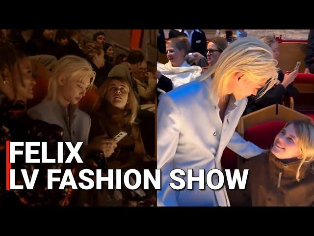 Stray kids Felix at LV Fashion Show & Celebrities Reactions to Felix FULL VIDEO 2025