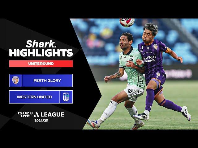 Perth Glory v Western United FC - Shark Highlights | Isuzu UTE A-League 2024-25 | Unite Round