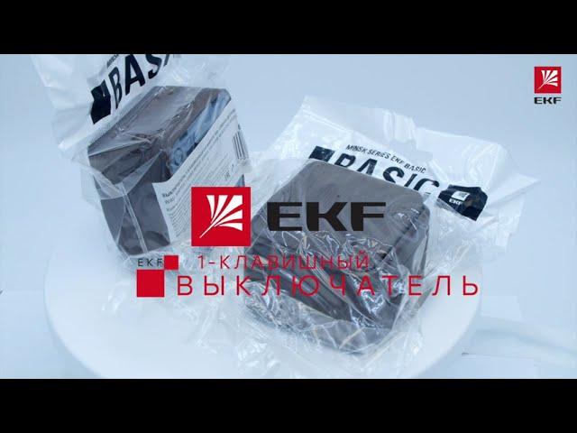 EGV10 021 40 Выключатель 1 клавишный ОП Минск 10А тёмное дерево EKF