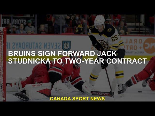 Bruins signs striker Jack Studnicka with a two -year contract