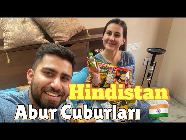 Hindistan Abur cuburları deniyorumTurkish girl trying indian junk food #1hint1turkVlogs #india