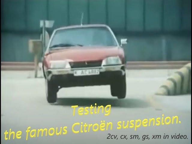 Citroën #suspension  in action. old recordings from the 70`s and 80`s testtrack. 2cv, cx, ds, sm, gs