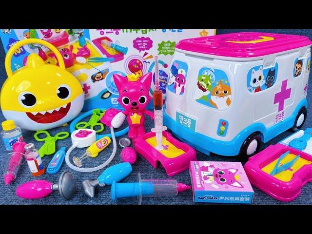 8 Minutes Satisfying with Unboxing Cute Pinkfong Ambulance Playset, Doctor Toys ASMR | Review Toys