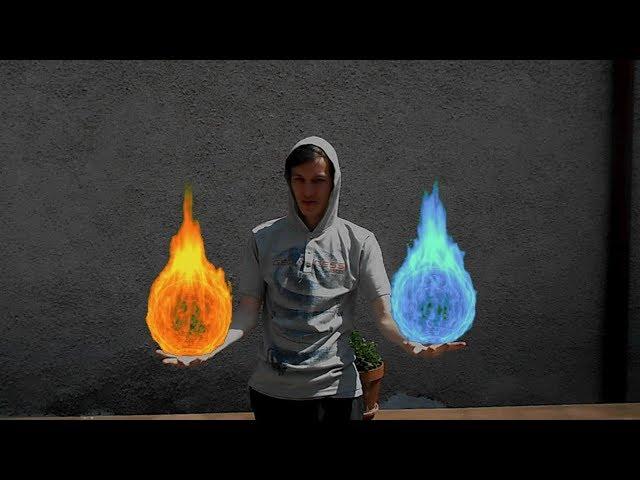 FIREBALL IN HAND!! (normal and blue fire)