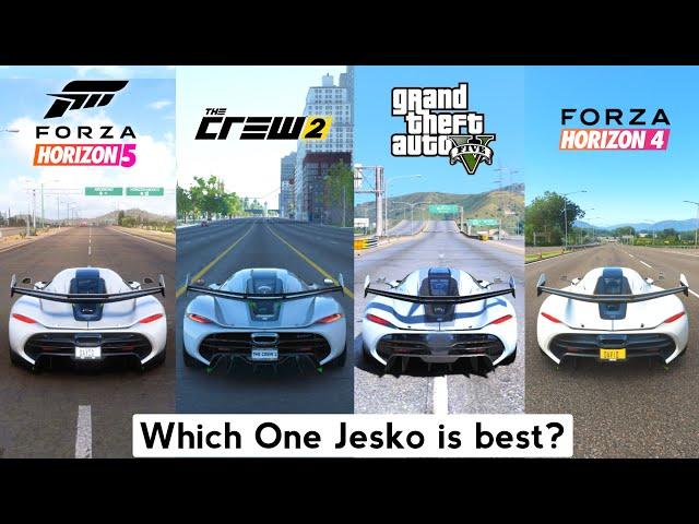 Koenigsegg Jesko Sound & Top Speed - Forza Horizon 5 vs Forza Horizon 4 vs The Crew 2 vs GTA 5