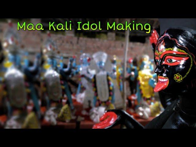 Maa Kali Idol Making | Kali Idol Eye Painting | Process Of Making The Kali Idol