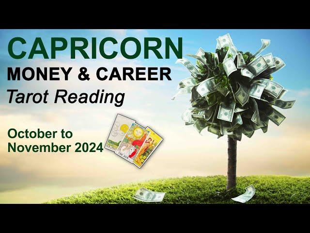 CAPRICORN MONEY & CAREER TAROT READING "CATCHING A LUCKY BREAK" October to November 2024 #moneytarot