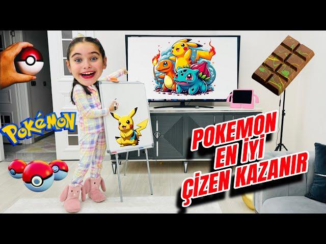 ELİF SİNEM EN İYİ ÇİZEN KAZANIR !! POKEMONLARI EN İYİ ÇİZEN KAZANIR !! KİM KAZANDI ?!