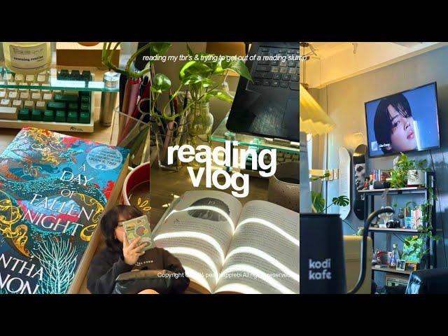 reading vlog  reading my tbr's and trying to get out of a reading slump (again)