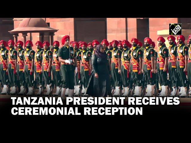 Tanzania President Samia Suluhu Hassan receives ceremonial reception at Rashtrapati Bhavan