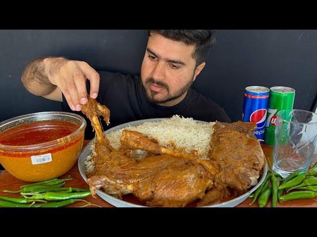 ASMR EATING SPICY 2 MUTTON LEG CURRY+WHITE RICE || REAL MUKBANG(NO TALKING)