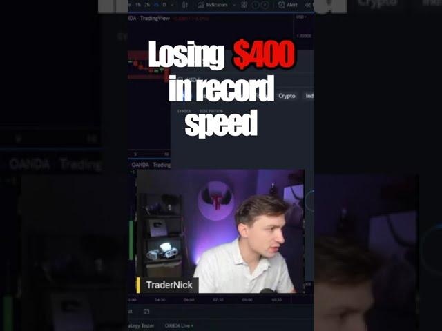 Losing $400 in record speed! *CPI Trade Fail* #shorts