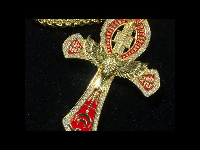 Eye of Horus Eagle Ankh Cross Pendant On Helloice .Com