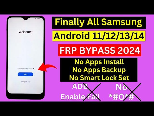 All Samsung FRP Bypass 2024 | ADB Enable Fail New Unlock FRP Trick - Samsung FRP Remove - No *#0*#