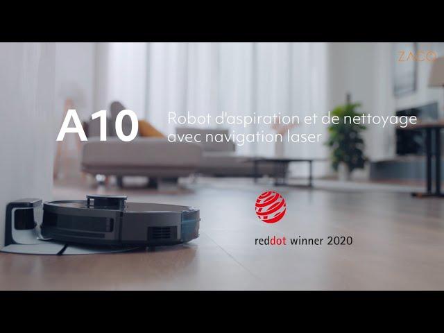 ZACO A10 ROBOT ASPIRATEUR LAVEUR  // NAVIGATION LASER 360° - Official Video Français