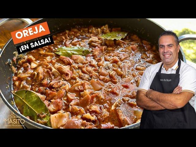 Receta fácil de OREJA EN SALSA el famoso aperitivo de los bares