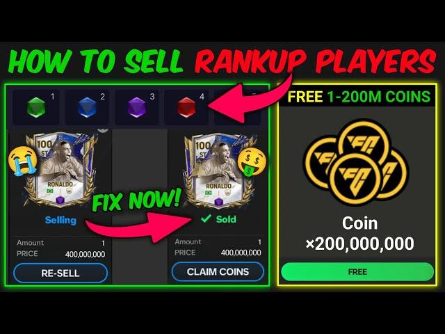 How to Sell RANK UP Players Easily in FC Mobile | Mr. Believer