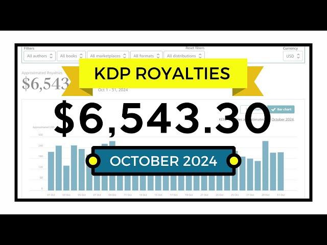 Income Report for October 2024 - $6,543 From Self Publishing on Amazon KDP